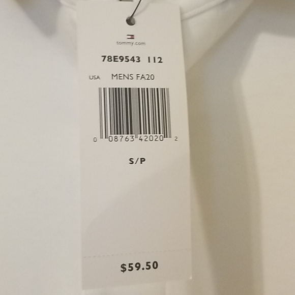 21. TOMMY HILFIGER-Unisex White Polo Shirt- Brand New - Picture 3 of 11